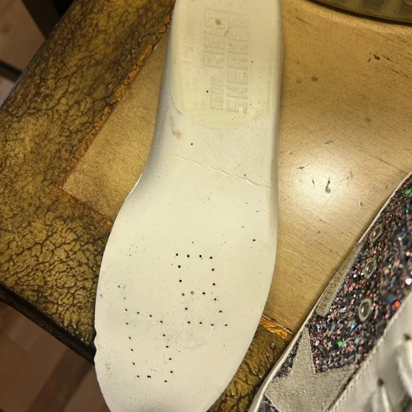 Golden Goose Multicolor Glitter Sneakers with Neon Yellow Sz 40 EUC! - Picture 10 of 15